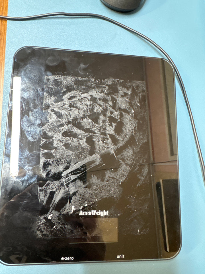 ACCUWEIGHT Used 201 Digital Kitchen Scales with Tempered Glass Platform, Electronic Weighing Food Scale with Backlit LCD Display Multifunctional - OneBag