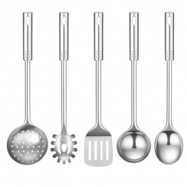 Stainless Steel Kitchen Utensil Set Turner Ladle Colander Cooking Tools