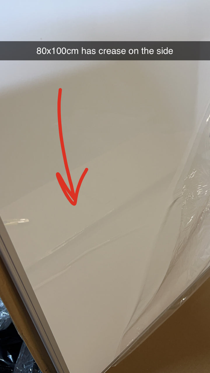 QUEENLINK 80 X 100 cm  Magnetic Whiteboard, Large White Board for Wall, Aluminum Frame Dry Erase Board for Office with Pen Tray - OneBag