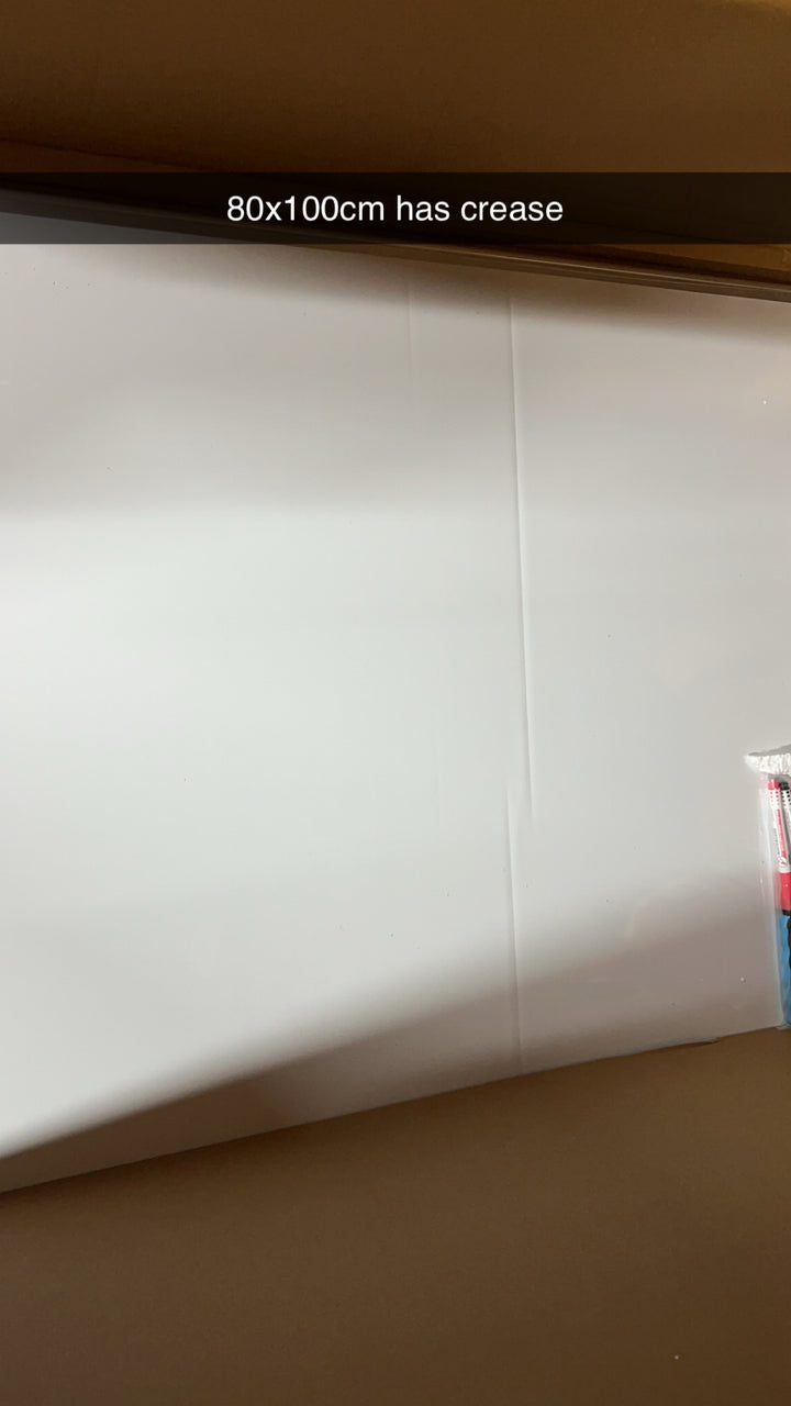 QUEENLINK 80 X 100 cm  Magnetic Whiteboard, Large White Board for Wall, Aluminum Frame Dry Erase Board for Office with Pen Tray - OneBag