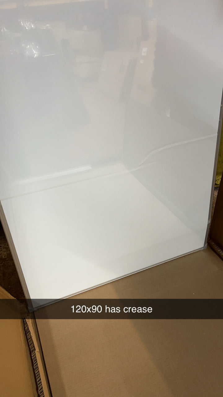 QUEENLINK 90 X 120 cm Magnetic Whiteboard, Large White Board for Wall, Aluminum Frame Dry Erase Board for Office with Pen Tray - OneBag