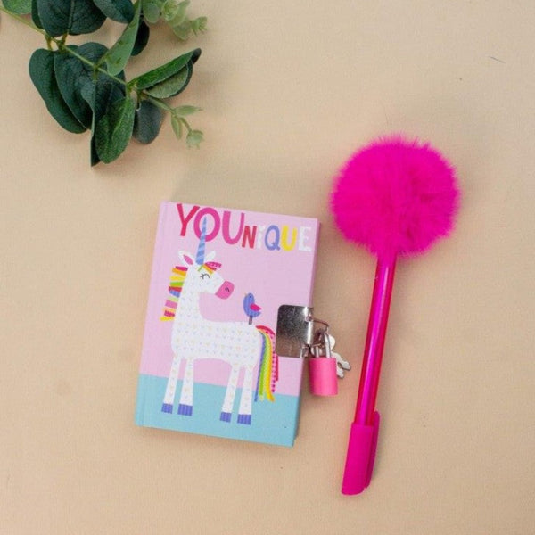 Small Notebook with Pen, Notepad with Pom Pom Pen, Unicorn, Owl, Paris Small Journal for Girls Kids
