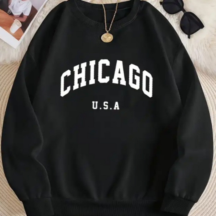 Women Oversized Sweatshirt, Long Sleeve Casual Loose Pullover Top - OneBag