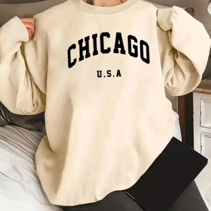 Women Oversized Sweatshirt, Long Sleeve Casual Loose Pullover Top - OneBag