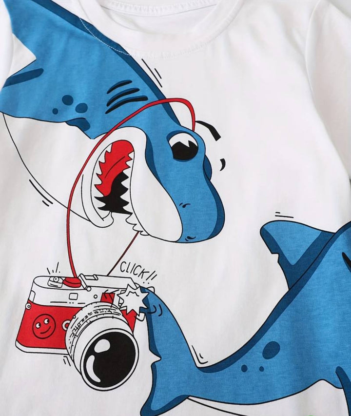 2 Pcs Cotton T-Shirt And Short Boys Kids Summer Set - OneBag
