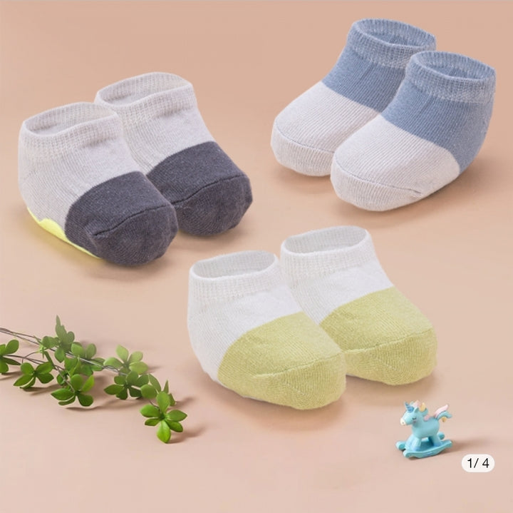 5 Pcs Baby Non Slip Grips Ankle Socks, Toddler Cartoon Anti Skid Socks for Boys Girls - OneBag