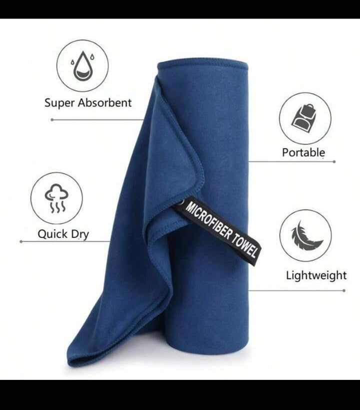 Microfiber Towel Sports Bath Gym Quick Drying Travel Swimming Camping Beach - OneBag