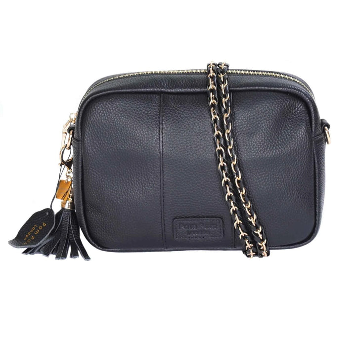 STRAP GOLD CHAIN BLACK WEAVE