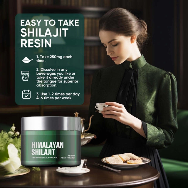 Shilajit 50g, Pure-Himalayan-Shilajit-Resin Rich in Fulvic Acid and Minerals, Energy Boost & Immune Support - OneBag
