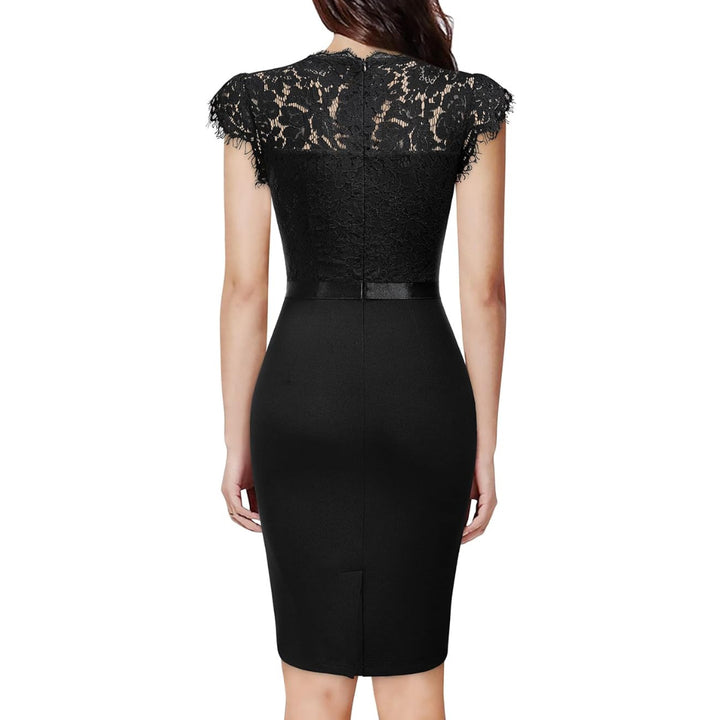 Women Black Formal Party Dress - OneBag