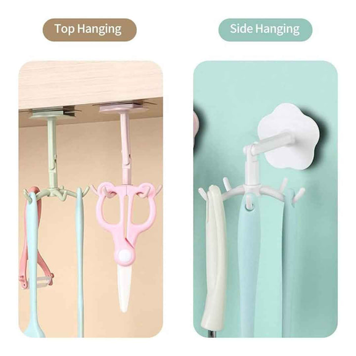 Adhesive Hooks, Removable Wall Hooks Rotating Hooks