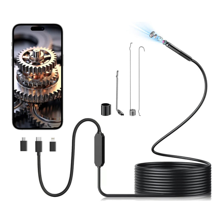 Endoscope Inspection Camera with Light Bluart, 3.0 FHD Endoscope Camera, 16.4ft Cable - OneBag