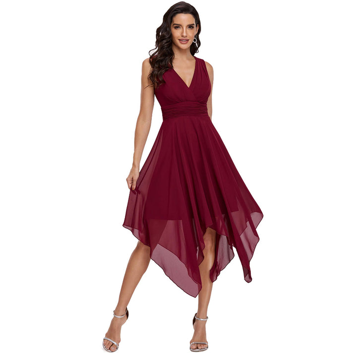 Midi Asymmetrical Wedding Guest Dress - OneBag