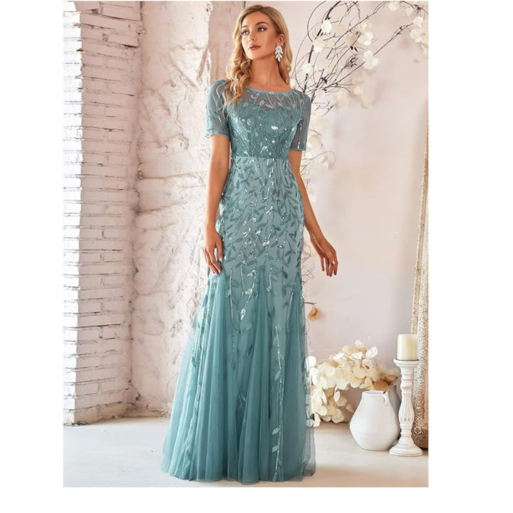 Embroidery Mermaid Evening Dress - OneBag