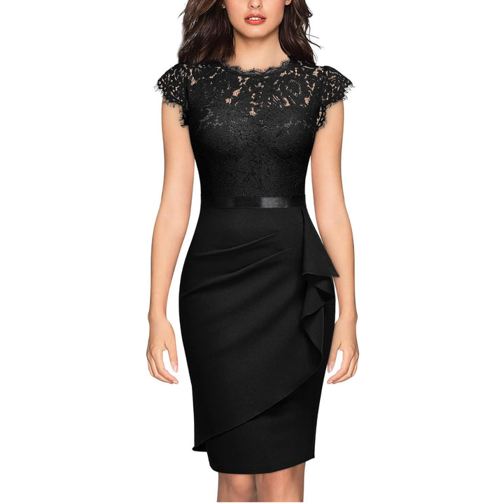 Women Black Formal Party Dress - OneBag