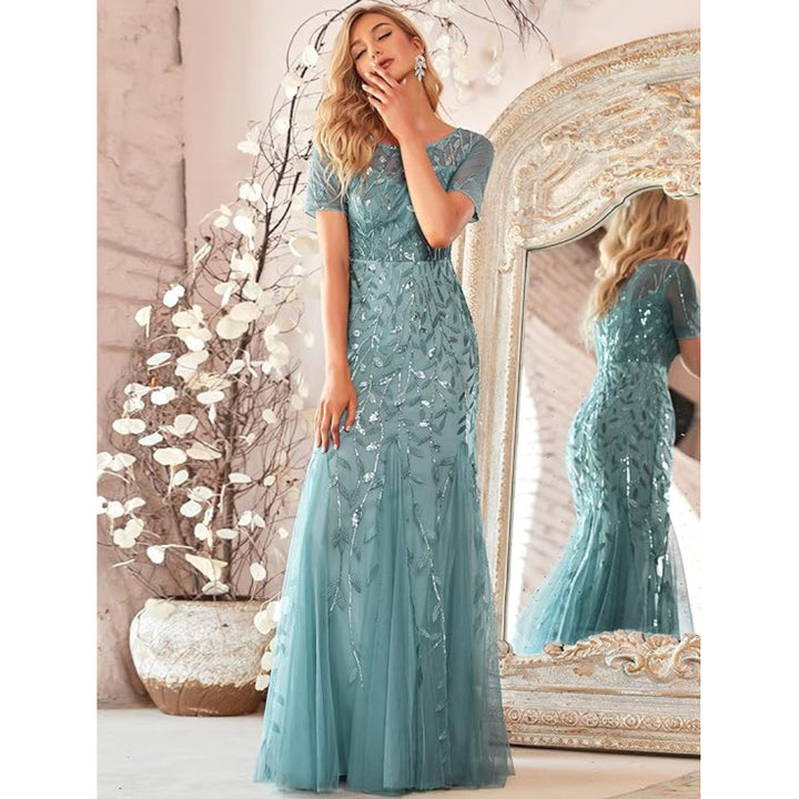 Embroidery Mermaid Evening Dress - OneBag