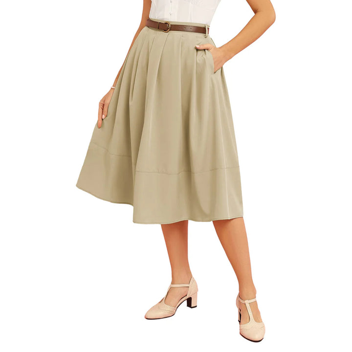 High Waist Knee Length Skirt - OneBag