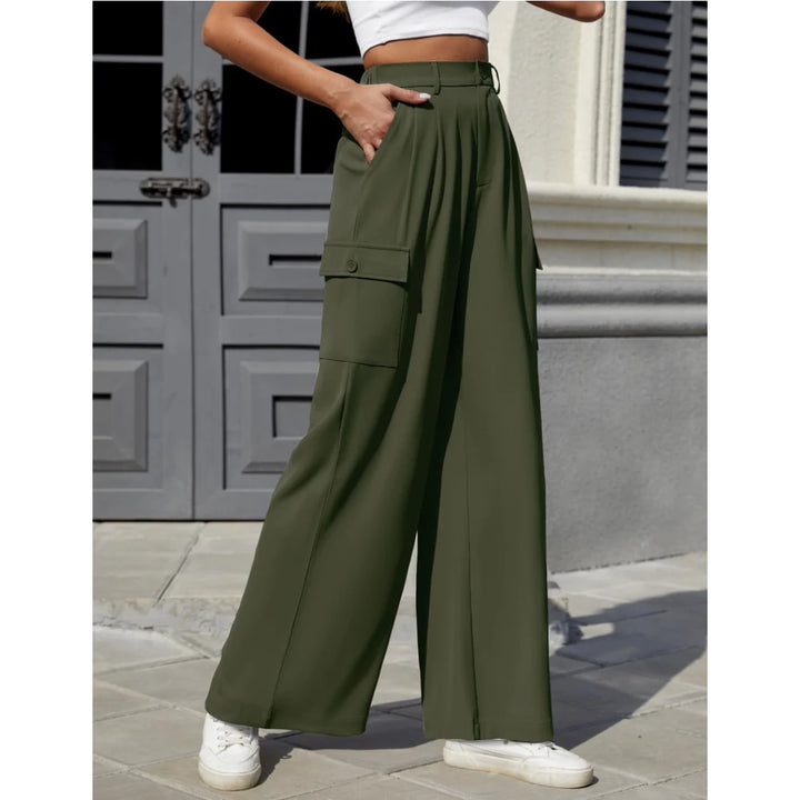 Cargo High Waisted Wide Leg Trousers - OneBag