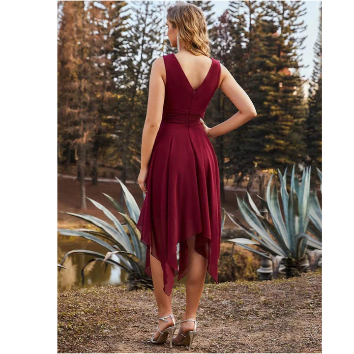 Midi Asymmetrical Wedding Guest Dress - OneBag