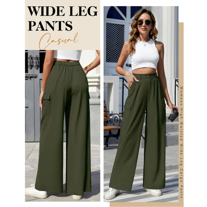 Cargo High Waisted Wide Leg Trousers - OneBag