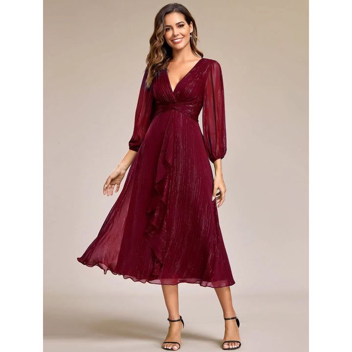 Chiffon Twist Knot Evening Dress - OneBag