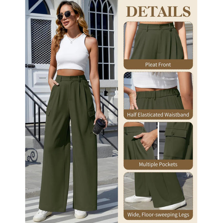Cargo High Waisted Wide Leg Trousers - OneBag