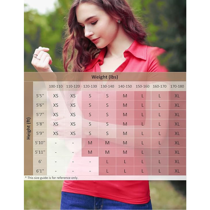 Women Collared V Neck Short Sleeve Polo Shirt - OneBag