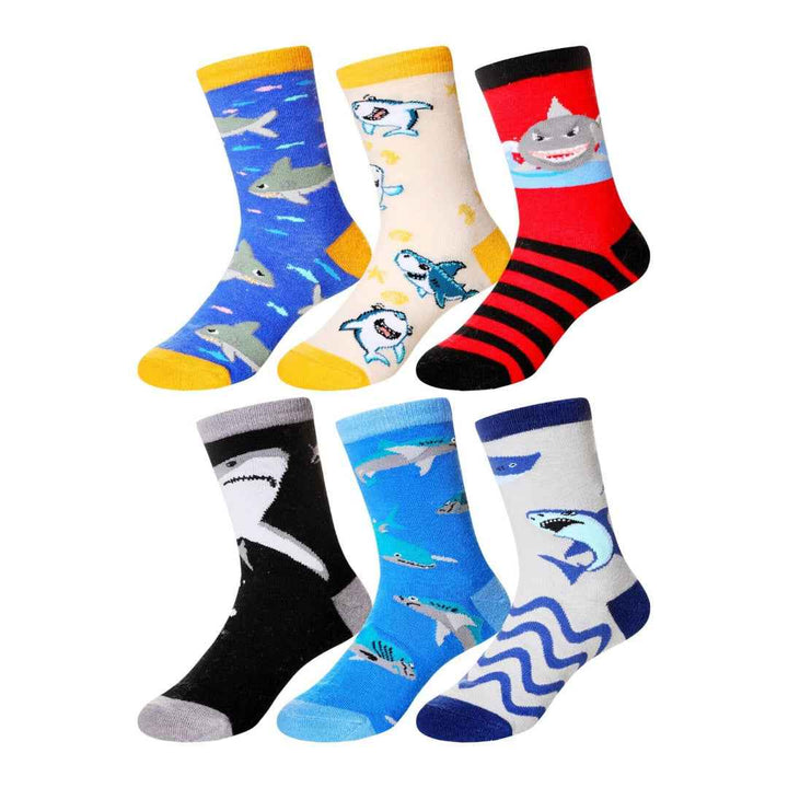 6 Pcs Toddlers Non-Skid Cotton Socks