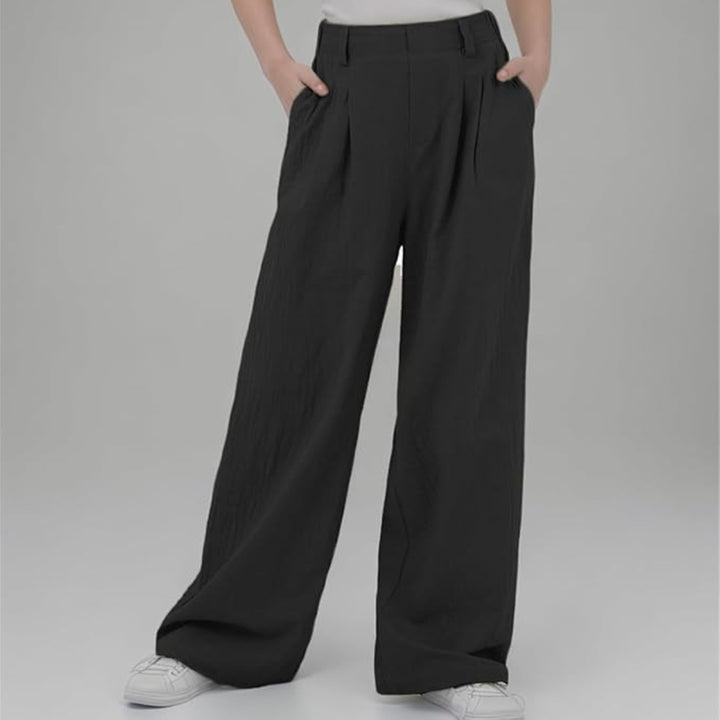 Wide Leg High Waisted Linen Trousers - OneBag