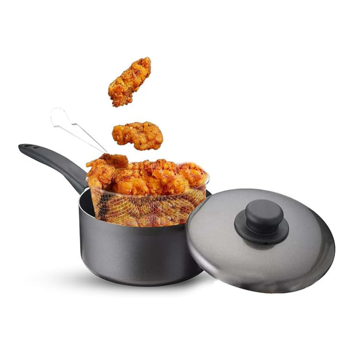 Non-Stick Small Chip Pan, Cookware Pot with Basket - OneBag