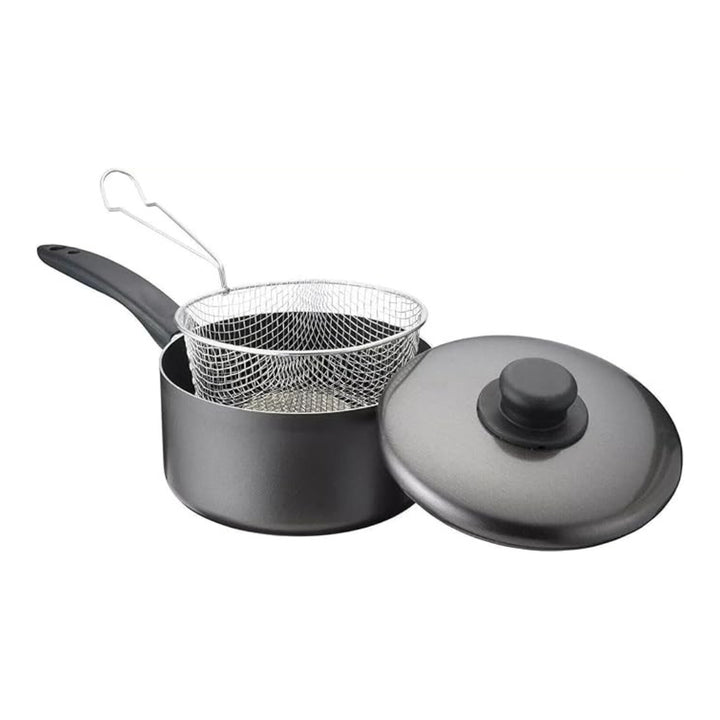 Non-Stick Small Chip Pan, Cookware Pot with Basket - OneBag