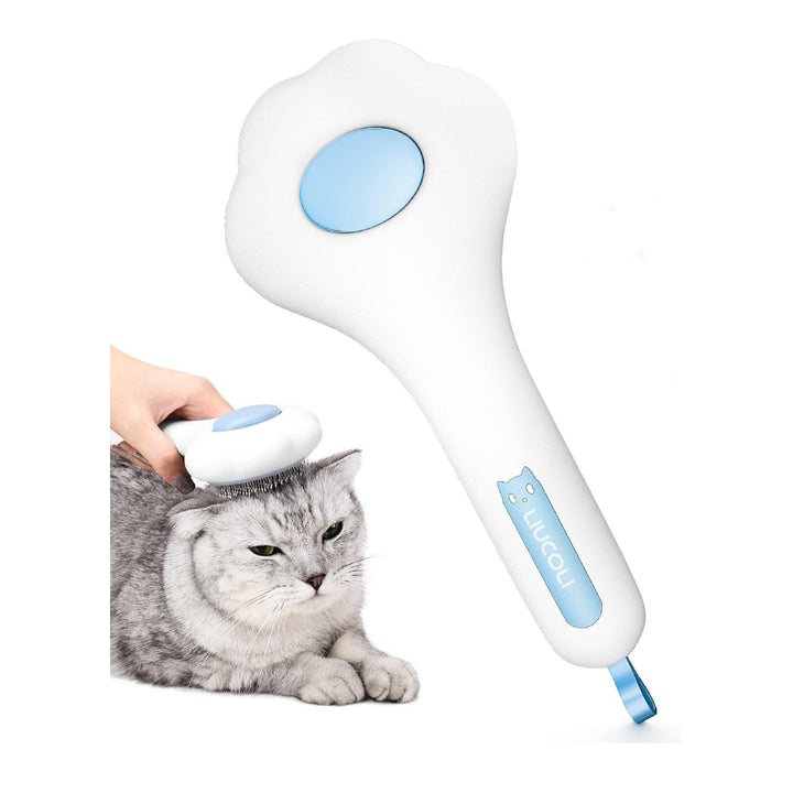 Cat Brush, Dog Grooming Brush, Pet Hair Removal Comb, Self Cleaning Slicker - OneBag