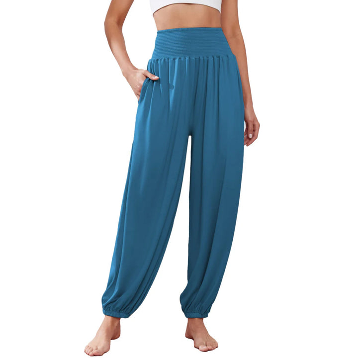 Elastic High Waisted Pants - OneBag