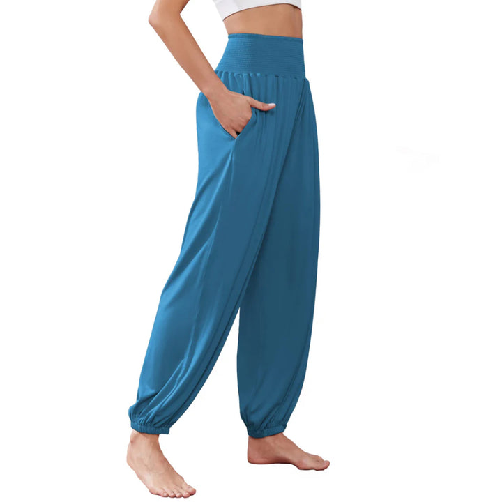 Elastic High Waisted Pants - OneBag