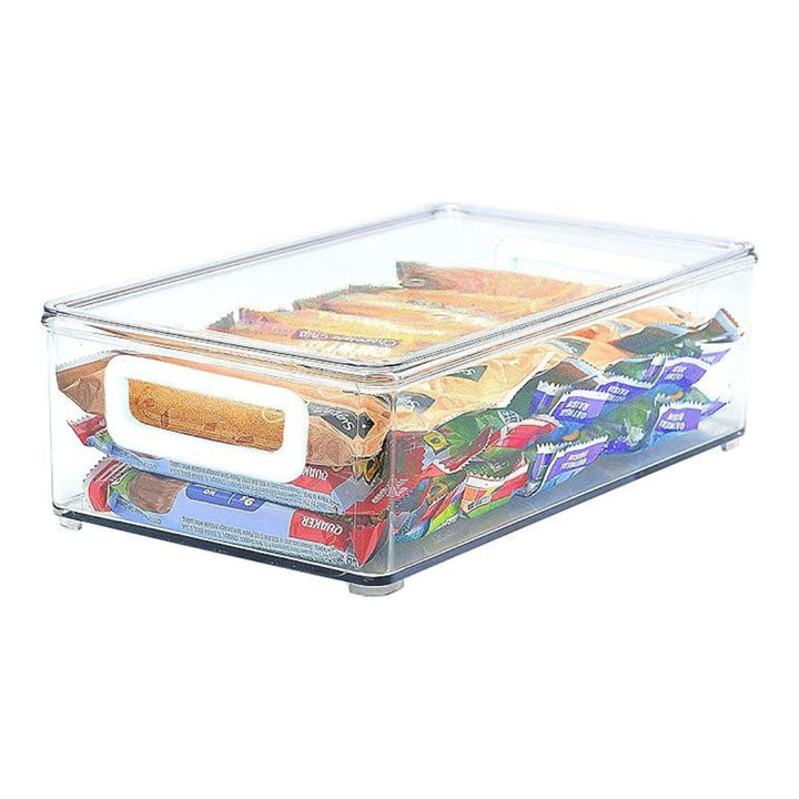 2 Pcs 25CM x 15CM x 7.5CM Heavy Hard Plastic Storage Organizer Container Bins - OneBag