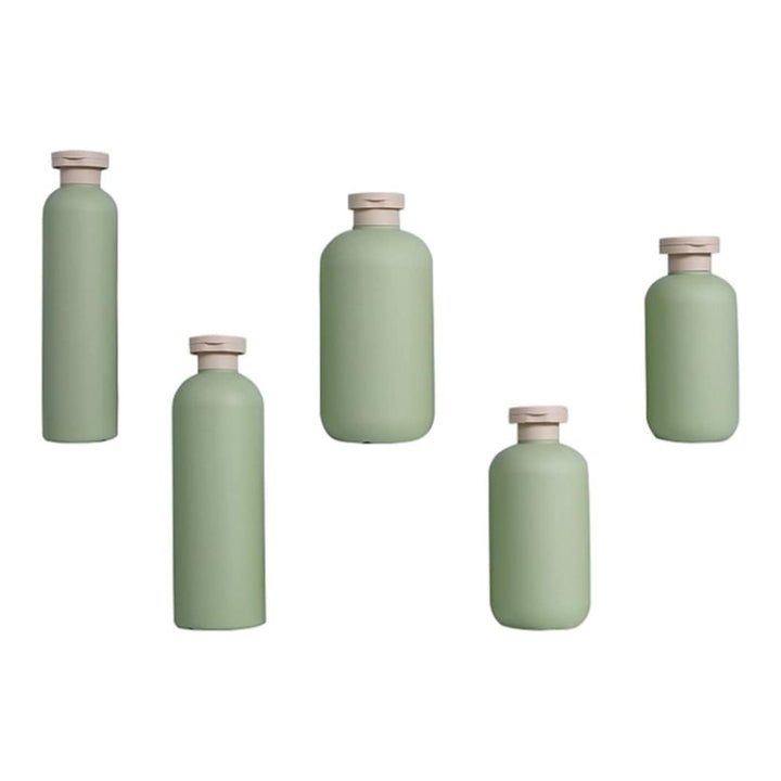 5 Pcs  Refillable Cosmetic Containers with Flip Cap, Squeezable Bottles for Lotion Shampoo Body Wash - OneBag