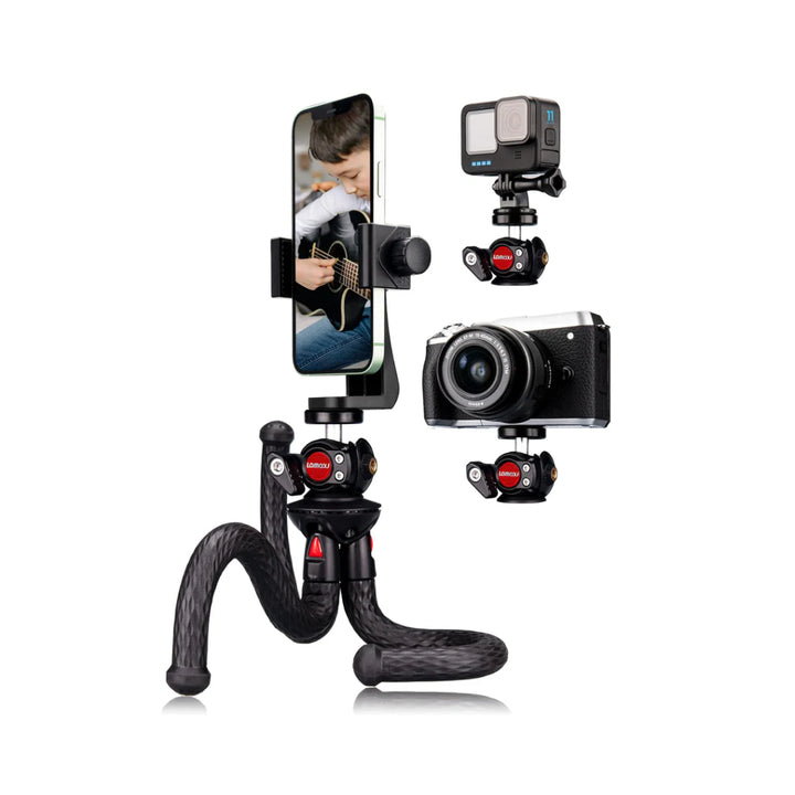 Flexible Tripod for Smartphone with 360°Rotary Tilt Ballhead & XL Vertical and Horizontal Phone Mount - OneBag