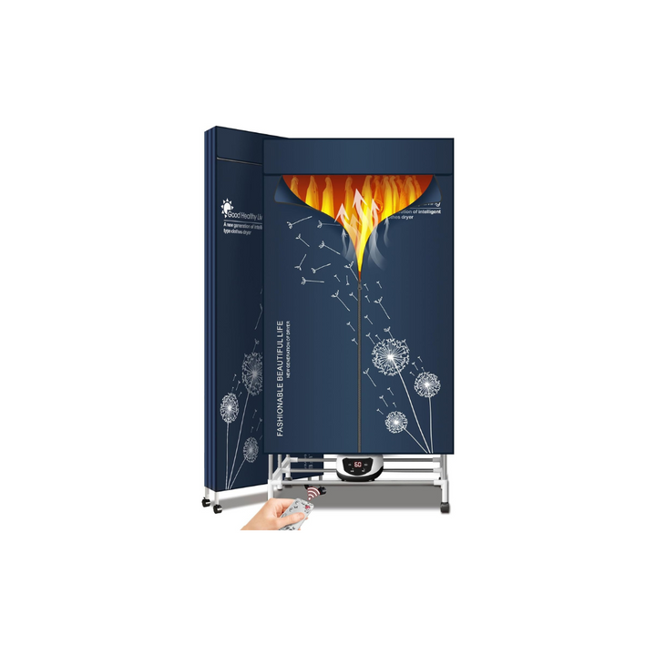 KASYDoFF Electric Clothes Dryer, 1500W-16KG Capacity Heated Clothes Airer with Remote Control,1.5 Meter Foldable Clothes Dryer Rack, Clothes Airer with Cover for Indoor - OneBag