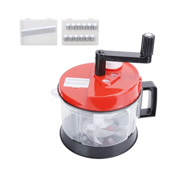 3.5L Powerful Manual Stainless Steel Food Chopper Processor with grater and lemon squeezer