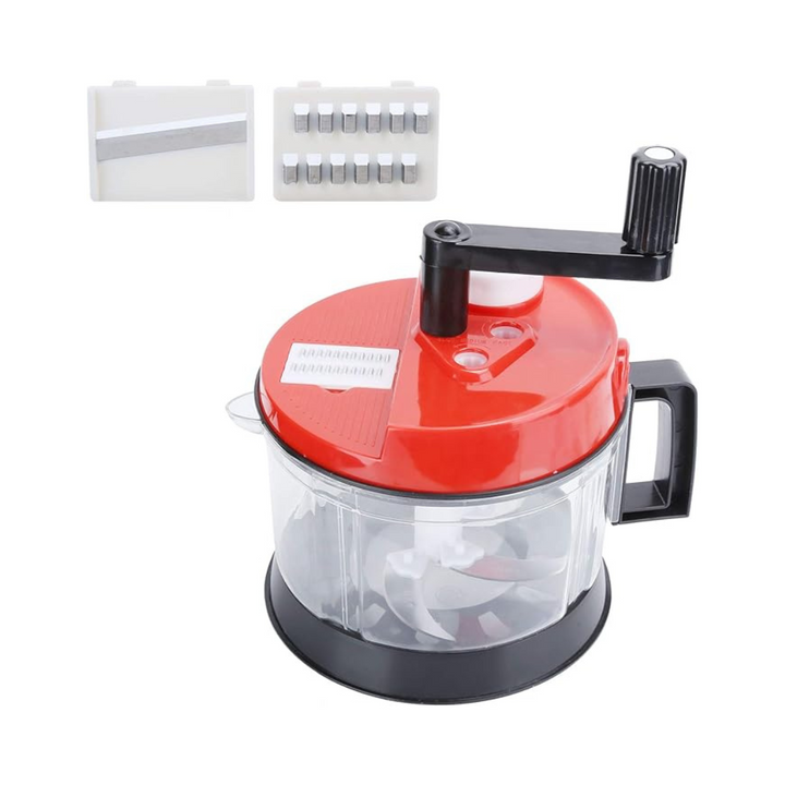 3.5L Powerful Manual Stainless Steel Food Chopper Processor with grater and lemon squeezer - OneBag