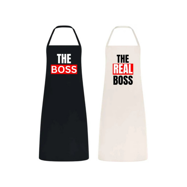 The Boss The real Boss Wedding Anniversary Gift, Mr & Mrs - Married Gift Apron - OneBag