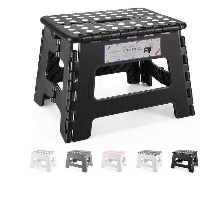 9 inch Folding Step Stool Lightweight Foldable Stool Plastic Stool - OneBag