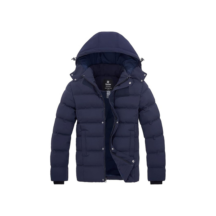 Men's Winter Warm Jacket Lightweight Outdoor Jacket Thicken Cotton Coat Hooded Puffer - OneBag