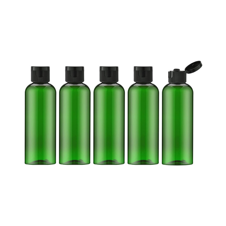 5 Pcs 100ml Travel Bottles with Flip Cap, Travel Size Green Empty Dispenser Container - OneBag