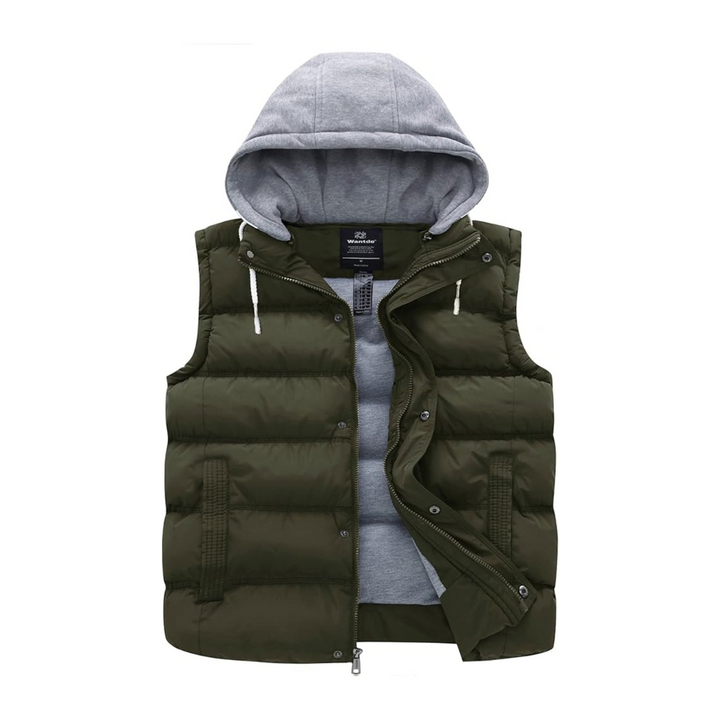 Women's Cotton Sleevless Gilets, Army Green Spring Outerwear Vest, Windproof Body Warmer Vest - OneBag
