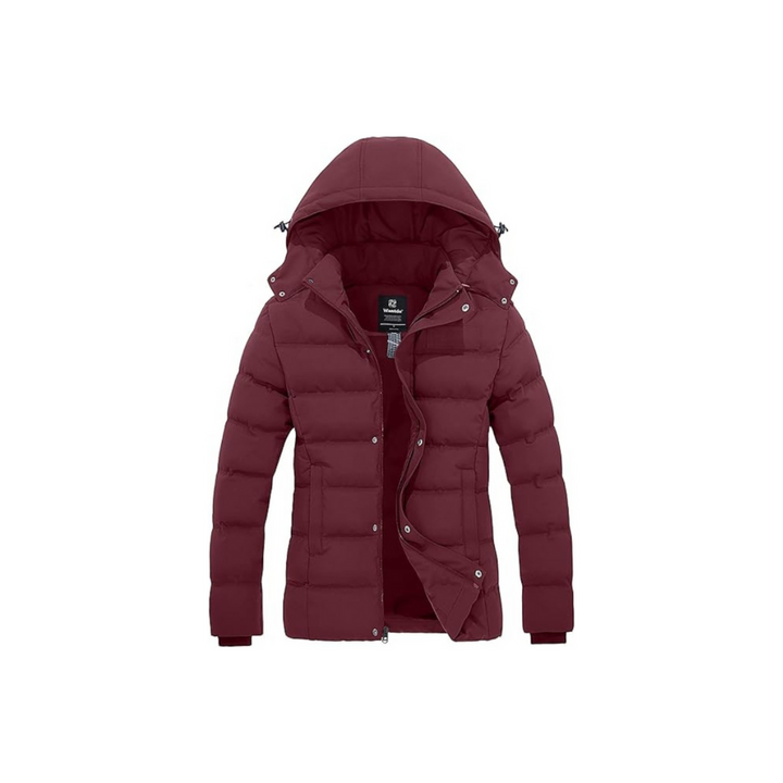 Women's Winter Warm Jacket Winter Coat Thicken Puffer Jacket with Removable Hood - OneBag