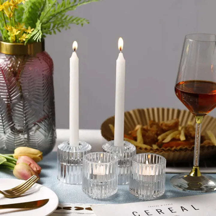 Candle Holder, Tealight Candlestick Holder 2 in 1 for Wedding, Church, Christmas, Birthday party, Bedroom Decoration - OneBag