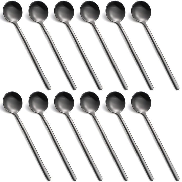 12 Pcs Stainless Steel Small Round Teaspoons, Espresso Dessert Coffee Spoon - OneBag