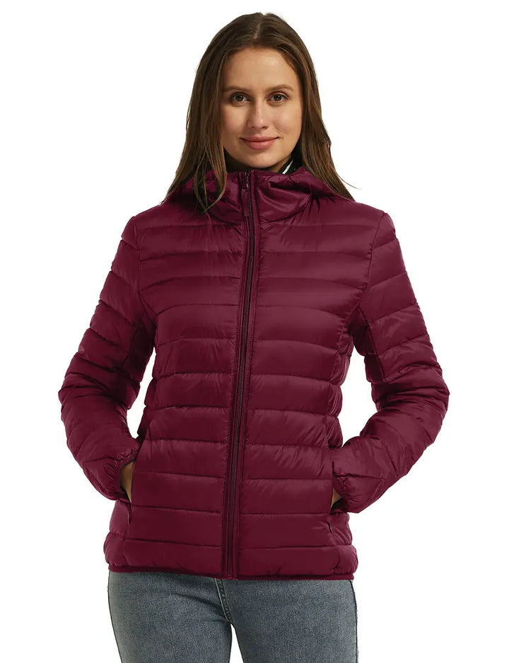 Women’s Warm Winter Packable Puffer Down Jacket Lightweight Size M - OneBag