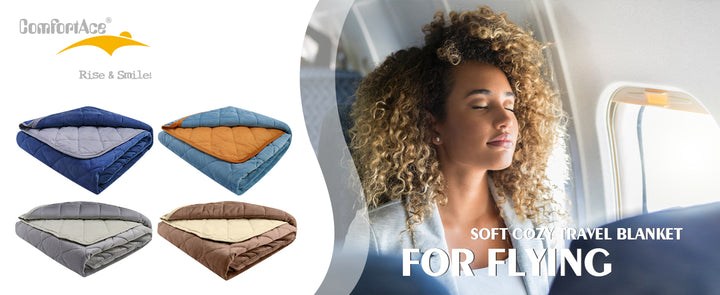 2 in 1 Travel Pillow Travel Blanket, Multi-Functional Cushion offers a dual-purpose Outdoor Blanket 150 * 115CM - OneBag